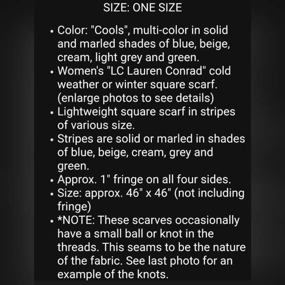 LC Lauren Conrad Multicolor Striped Scarf - Picture 2 of 5